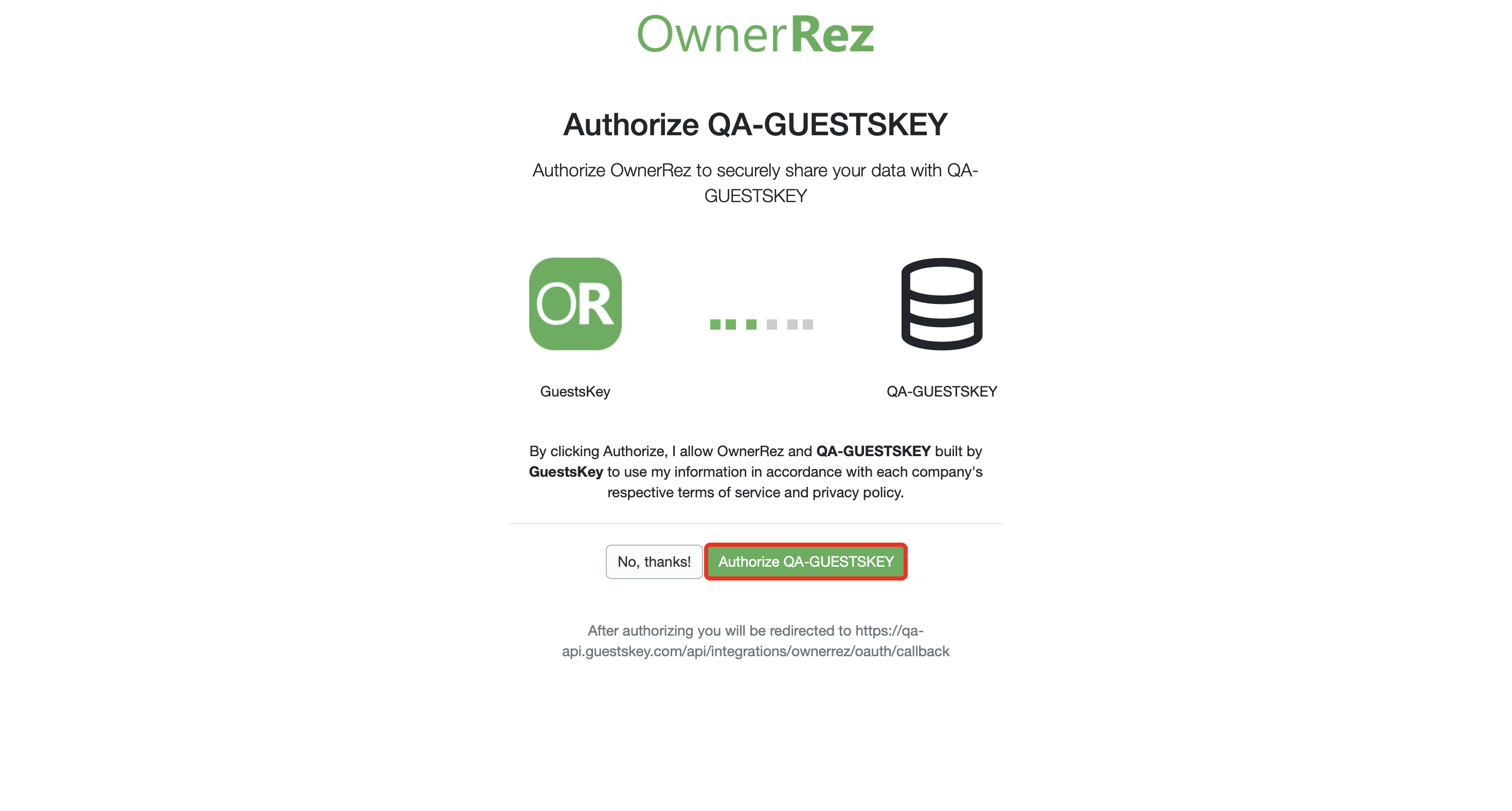 Step 6: Authorize GuestsKey