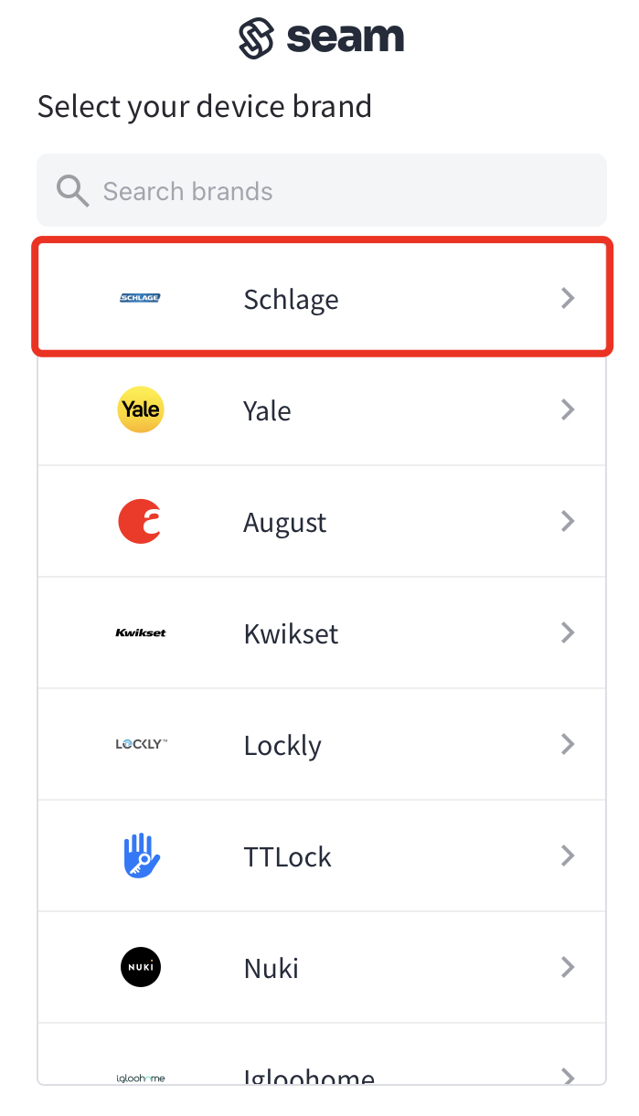 Step 12: Select Your Lock Brand