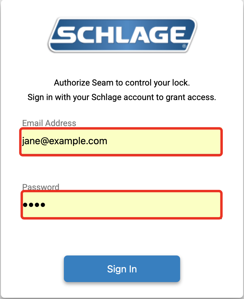 Step 13: Sign In to Your Lock Account