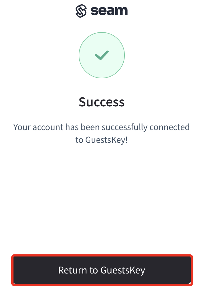 Step 14: Lock Successfully Connected