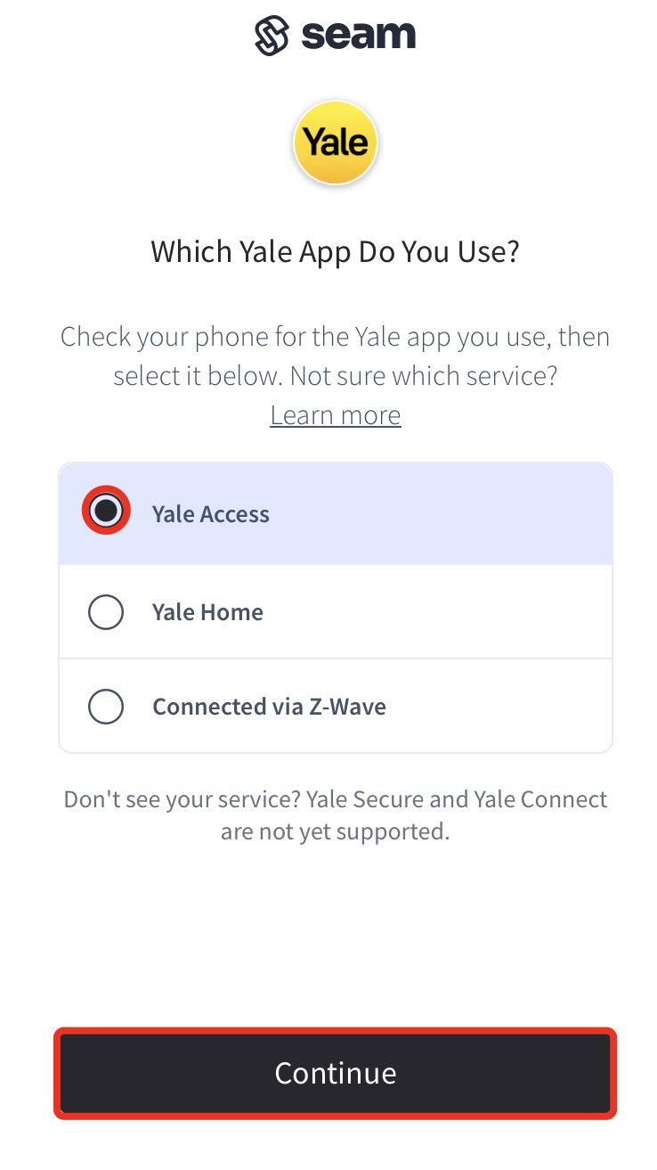 Step 20: Select Your Yale App