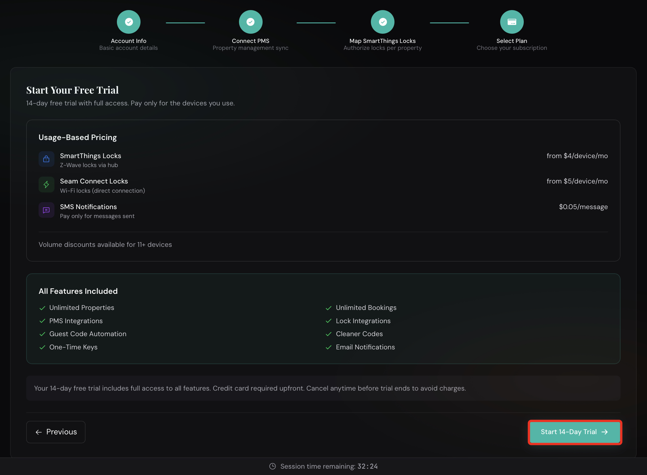 Step 25: Start Your 14-Day Free Trial