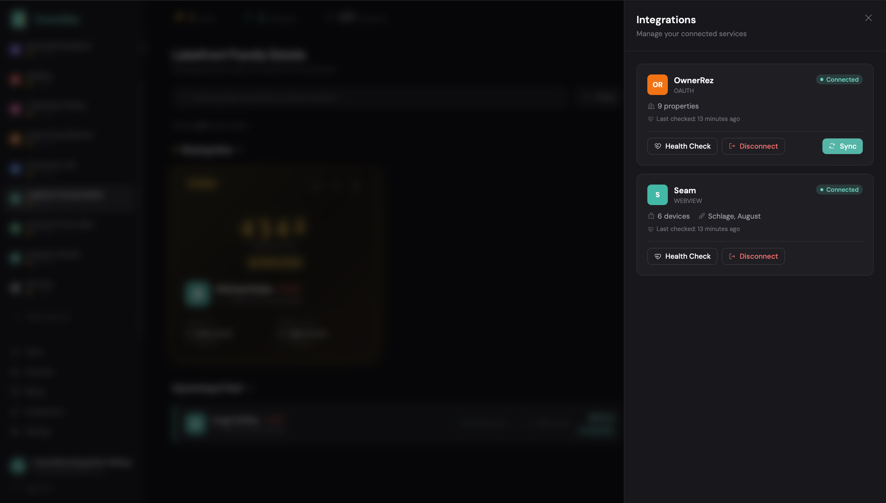 Connected integrations - OwnerRez and Seam